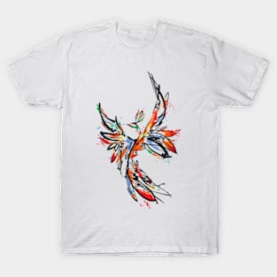 Abstract Flying Phoenix T-Shirt